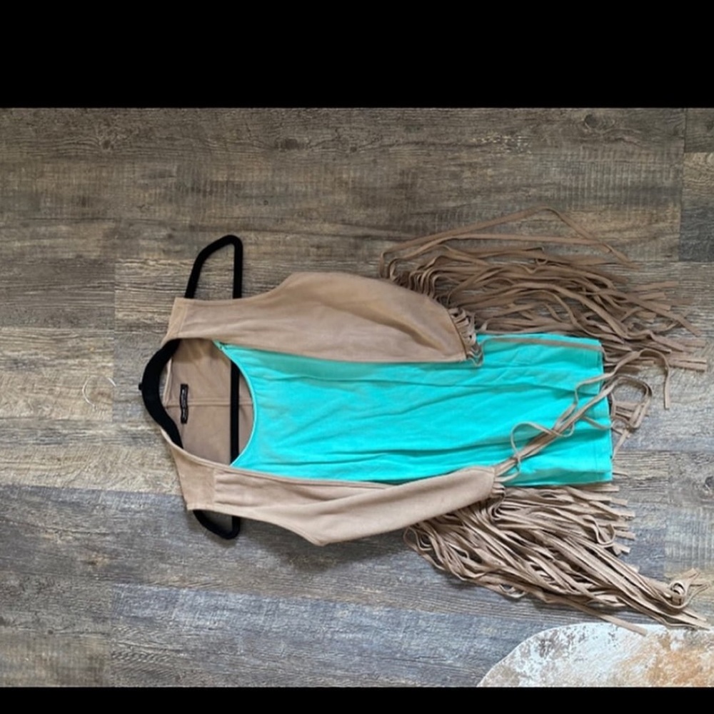Tank and fringe vest